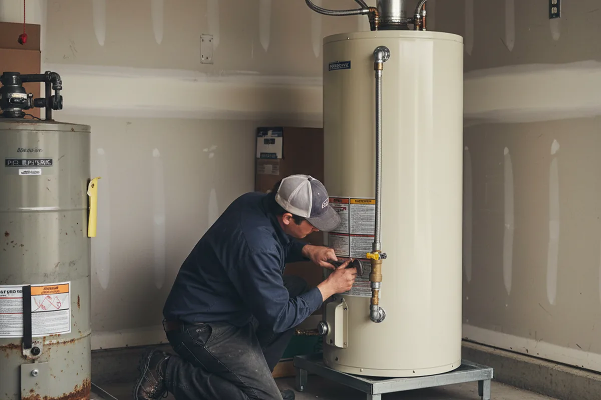 Water heater and shutoff valve replacement in Norfork